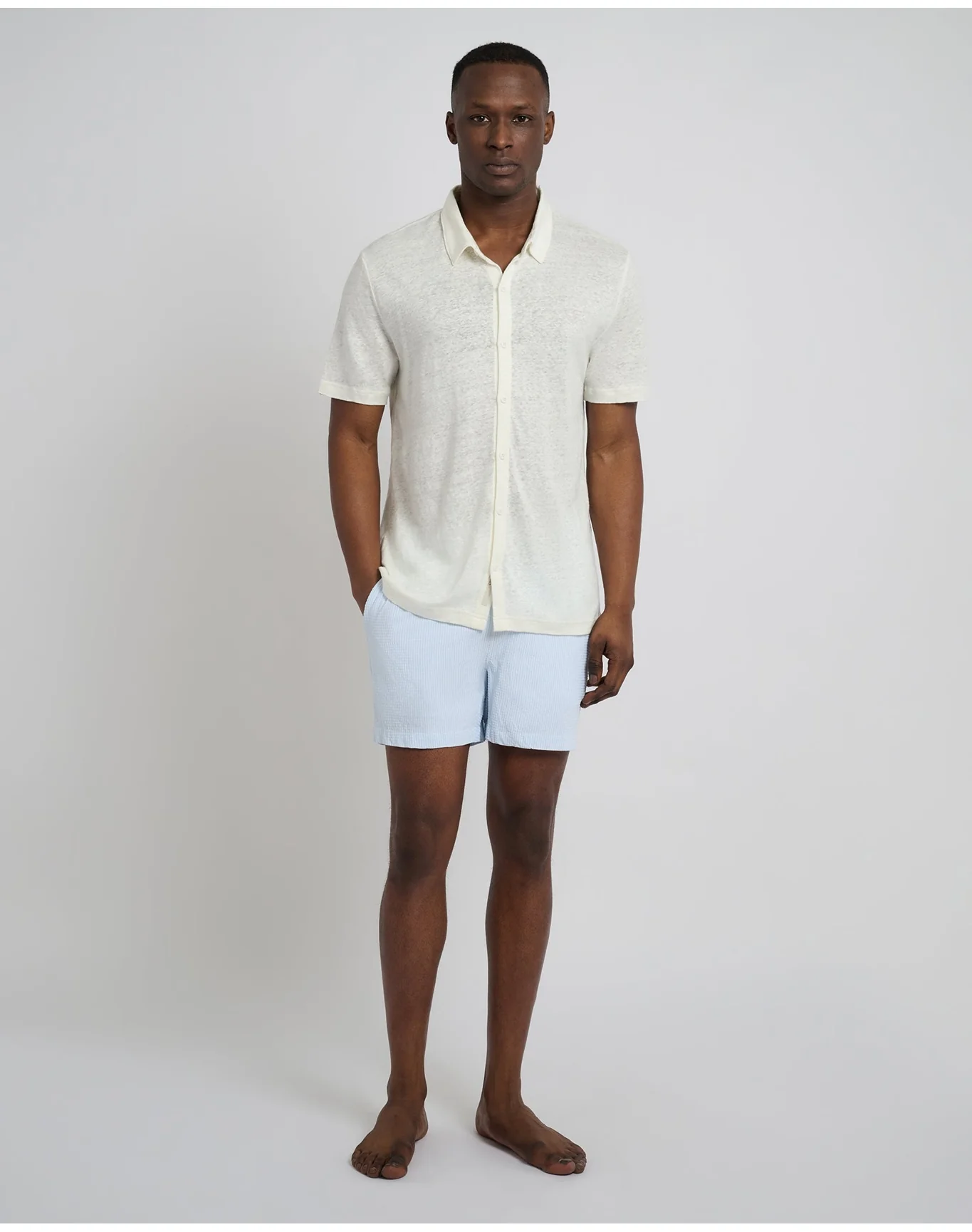 Men | Dylan Linen Shirt | White - Image 4