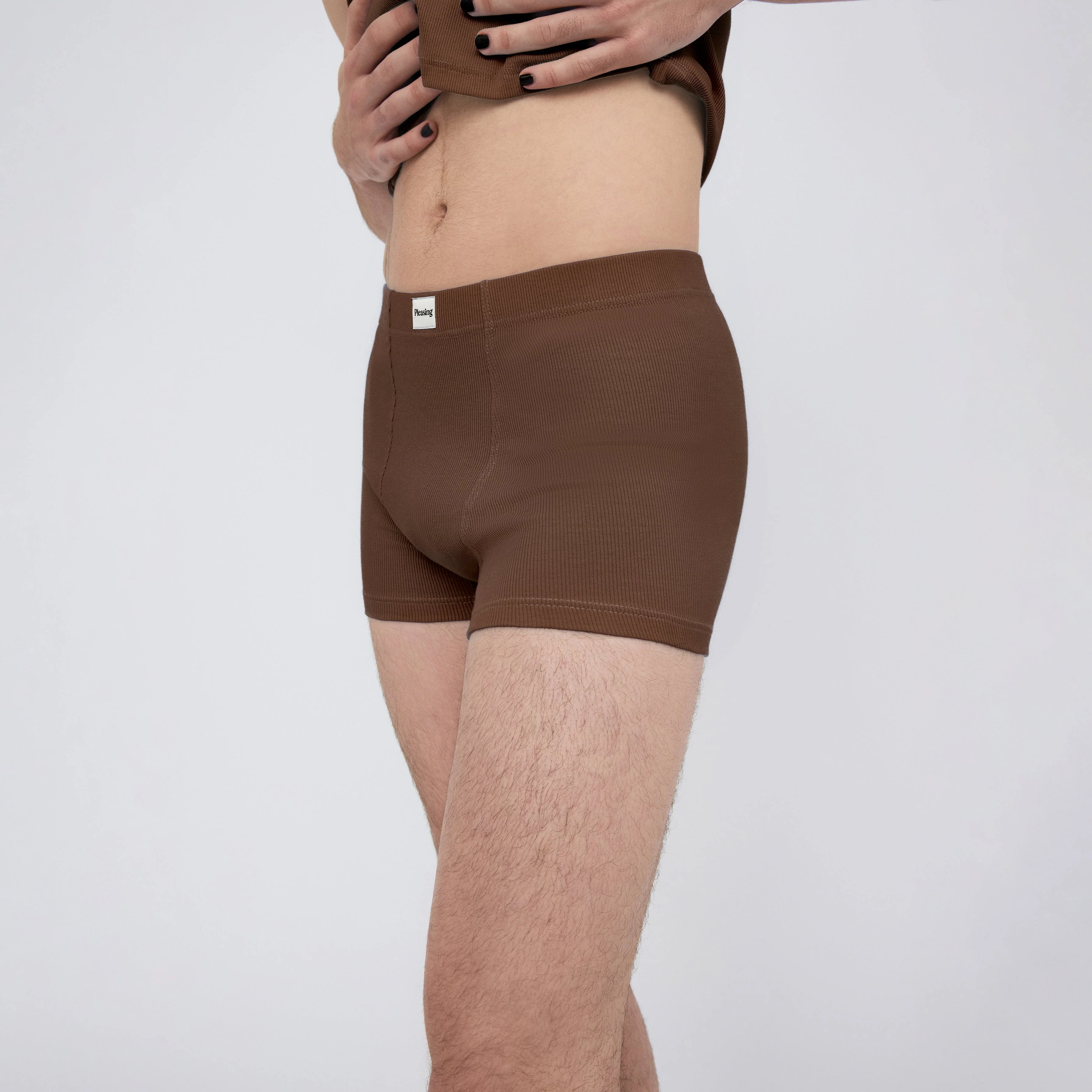 The Pleasing Ribbed Boxer Brief | Brown - Image 13