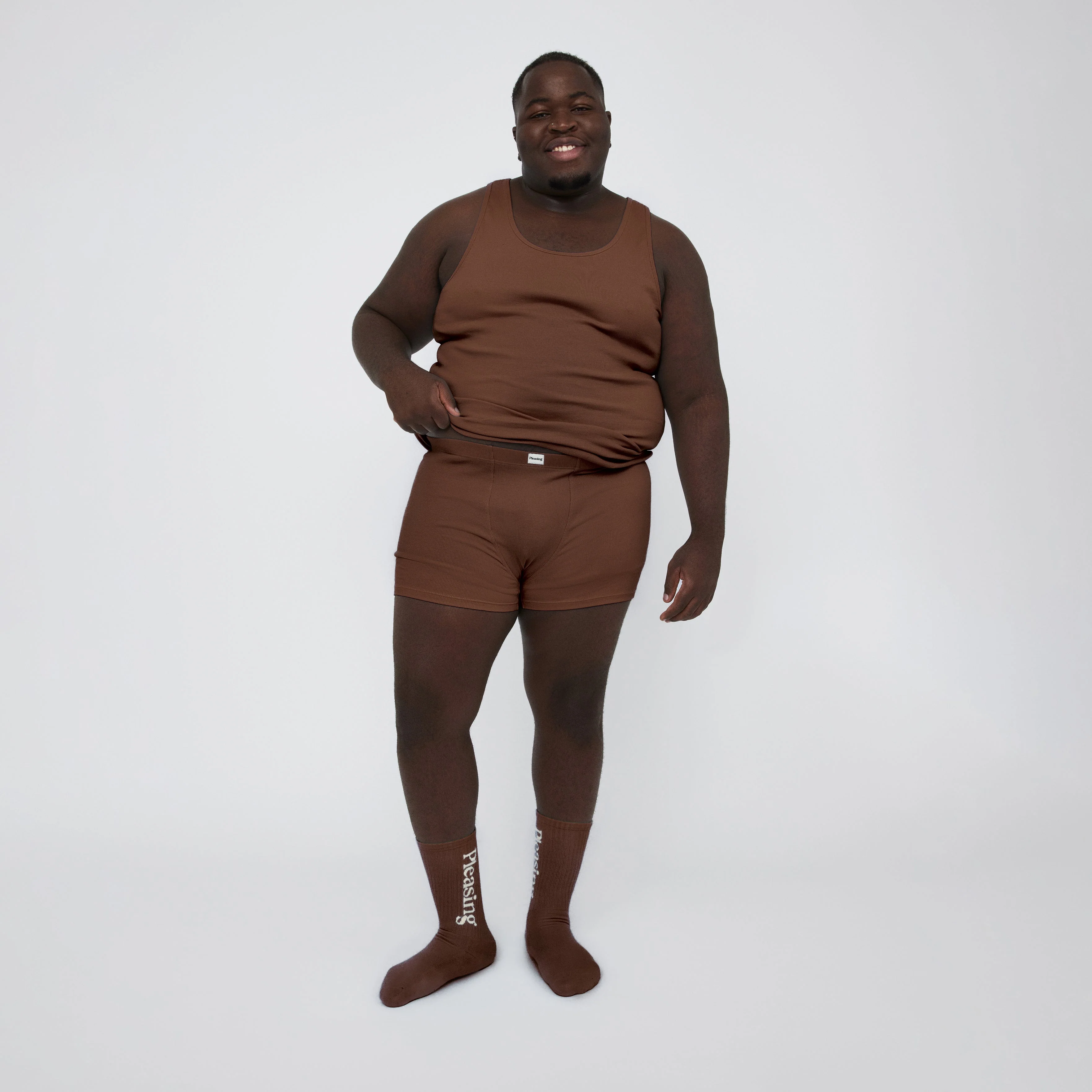 The Pleasing Ribbed Boxer Brief | Brown - Image 28