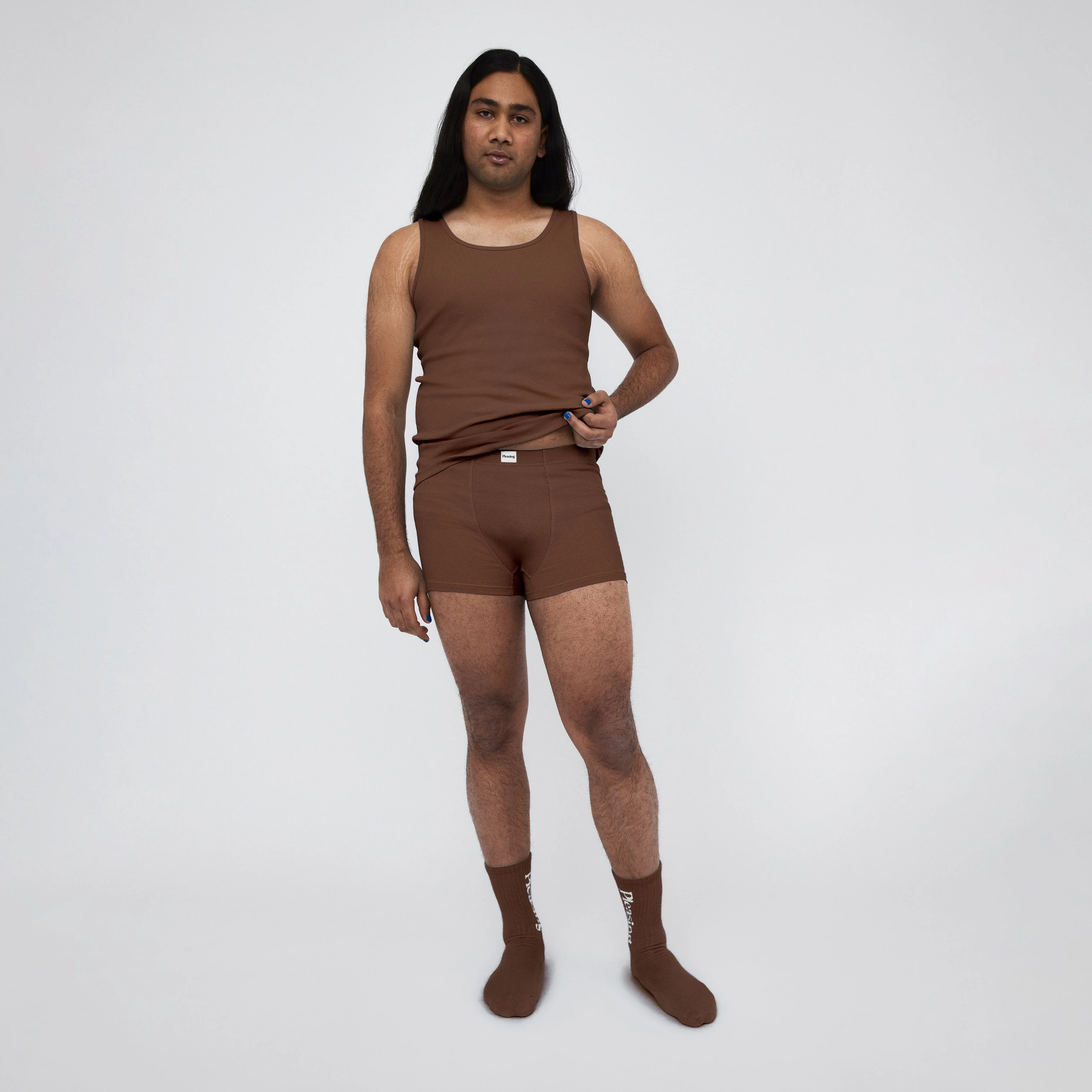 The Pleasing Ribbed Boxer Brief | Brown - Image 8