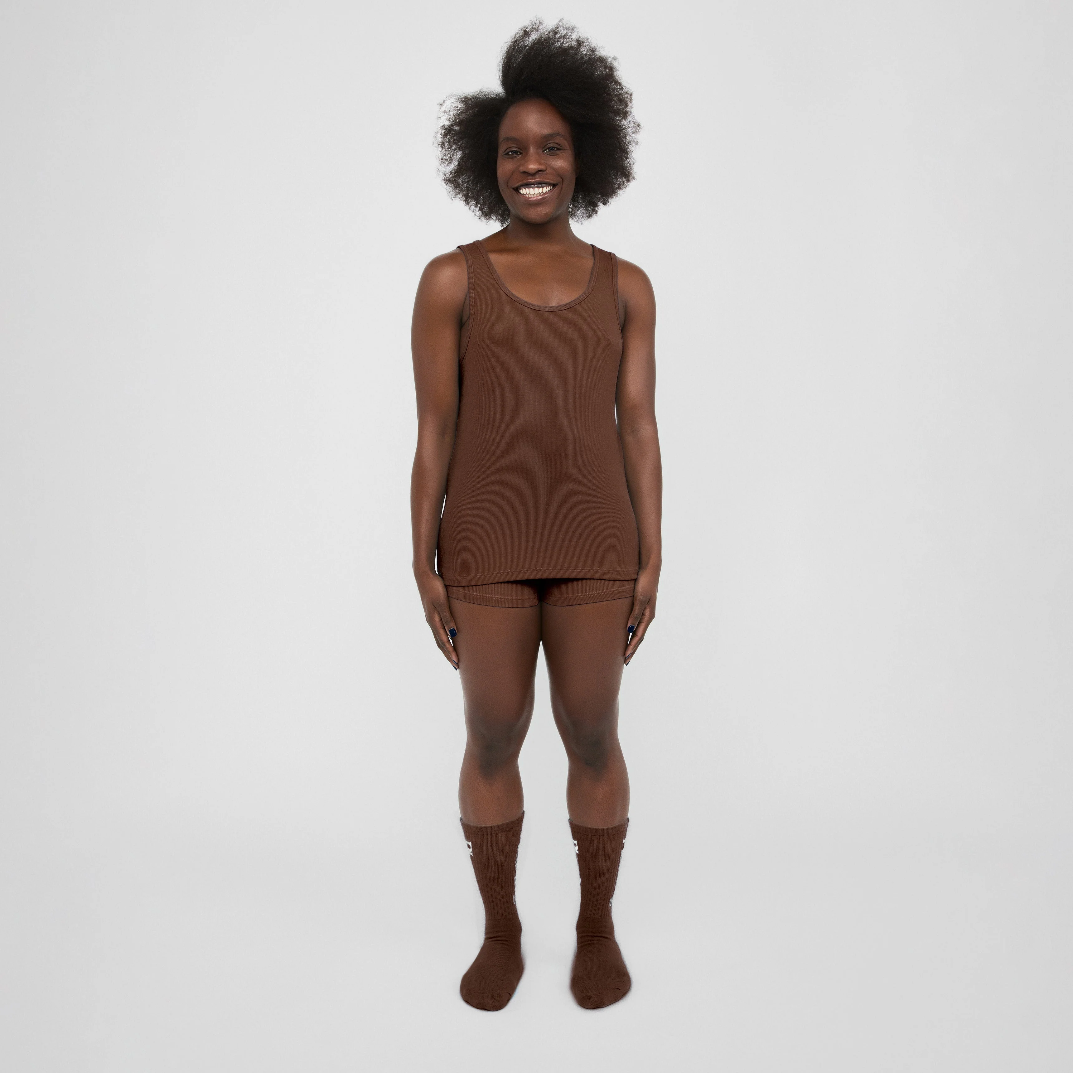 The Pleasing Ribbed Tank | Brown - Image 10