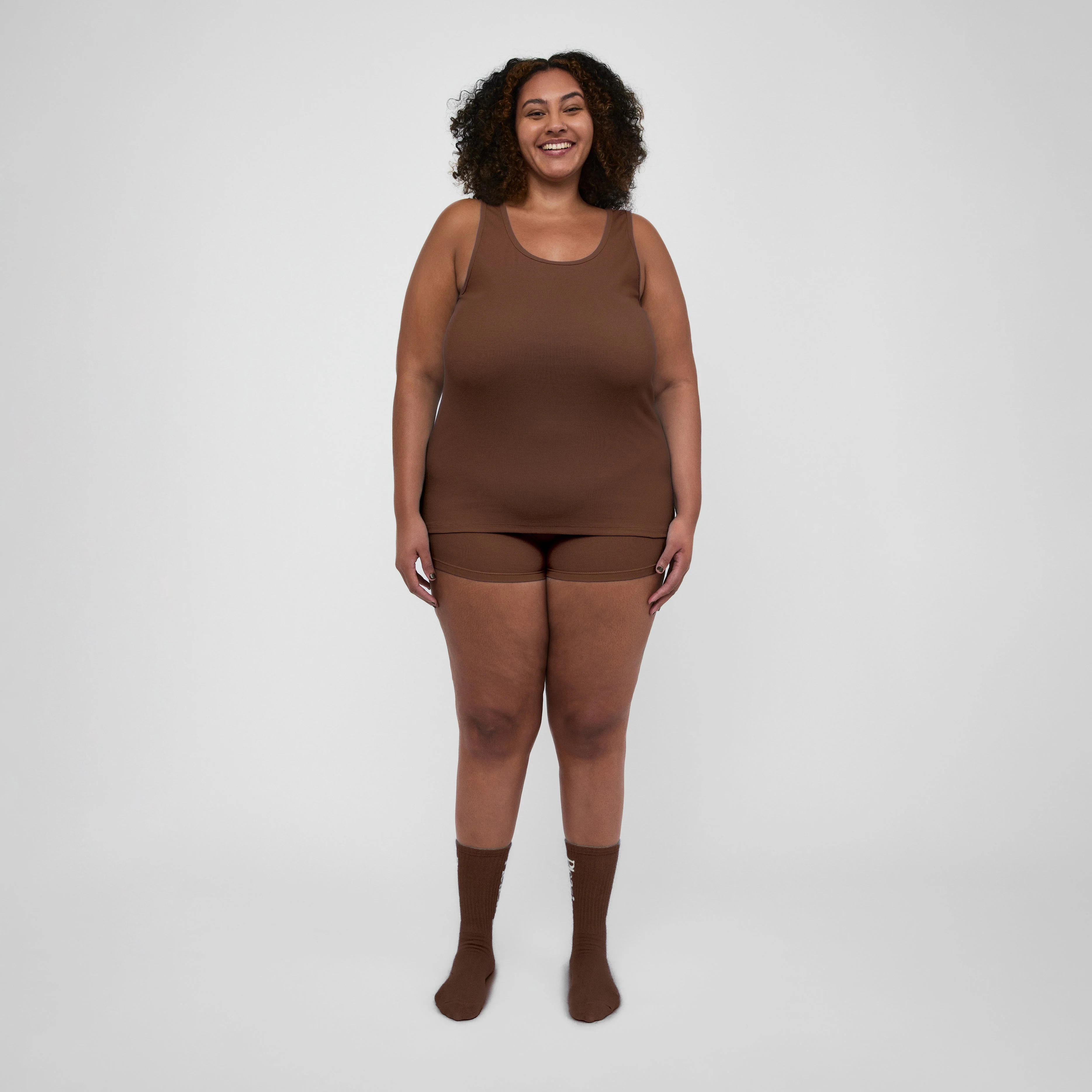 The Pleasing Ribbed Tank | Brown - Image 17