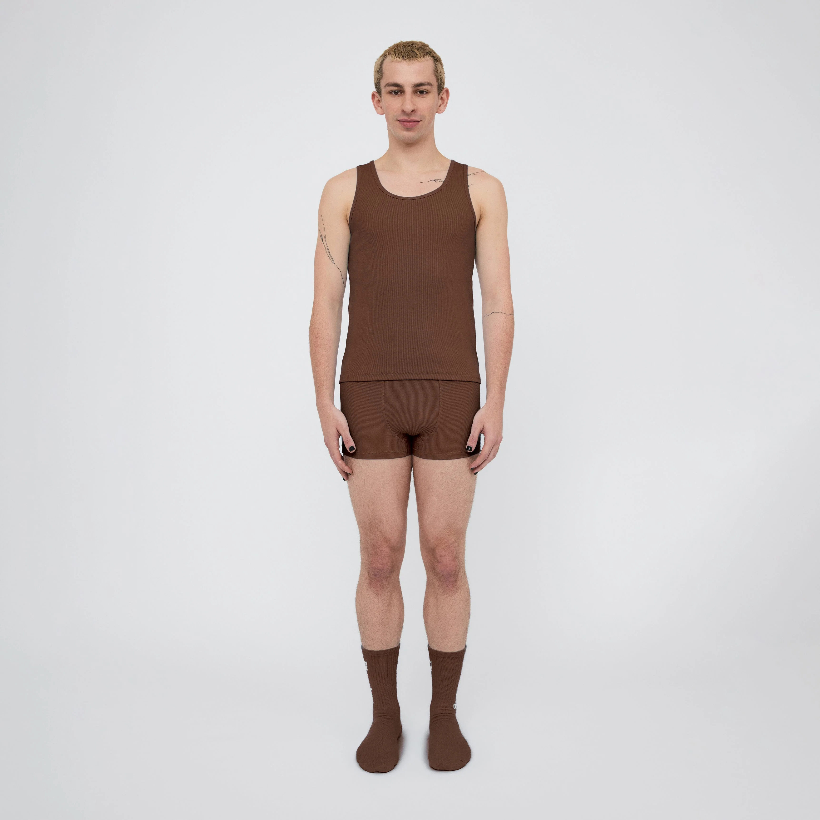 The Pleasing Ribbed Tank | Brown - Image 18