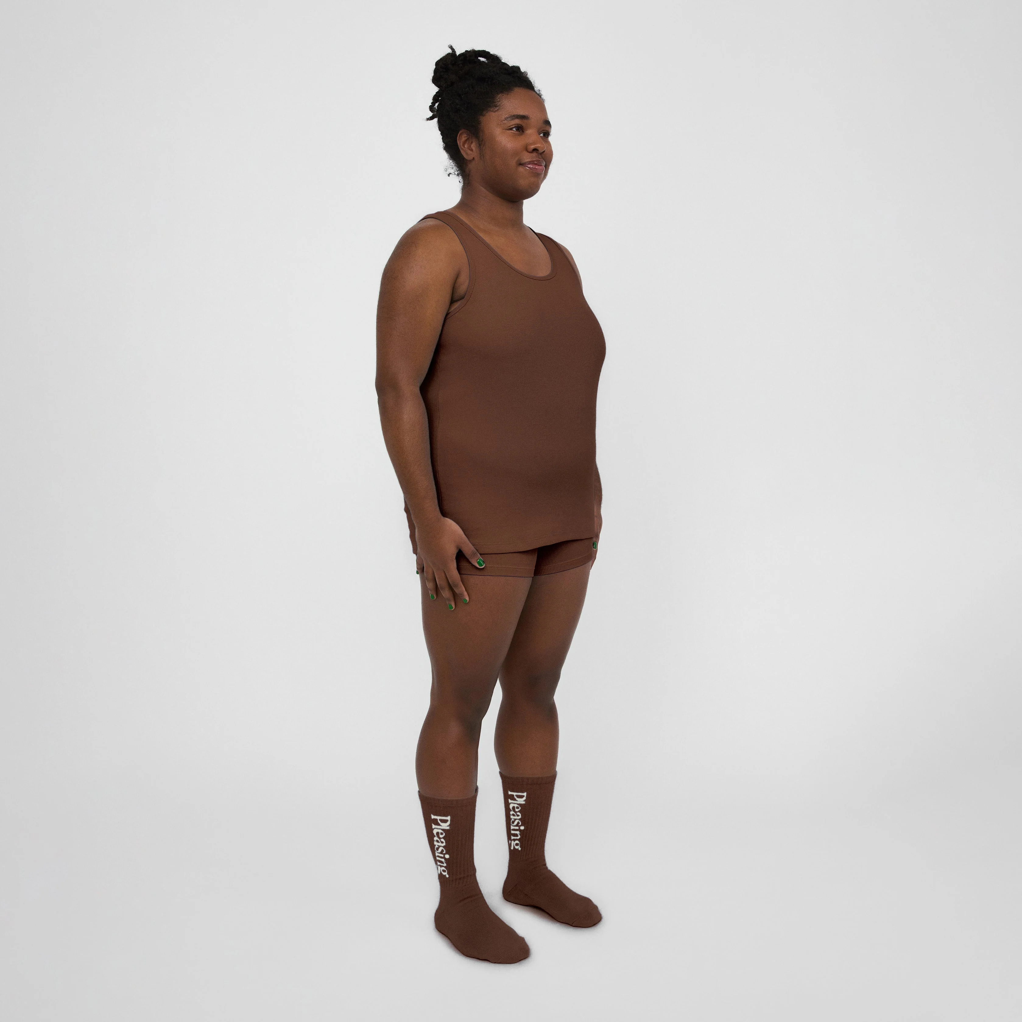 The Pleasing Ribbed Tank | Brown - Image 19