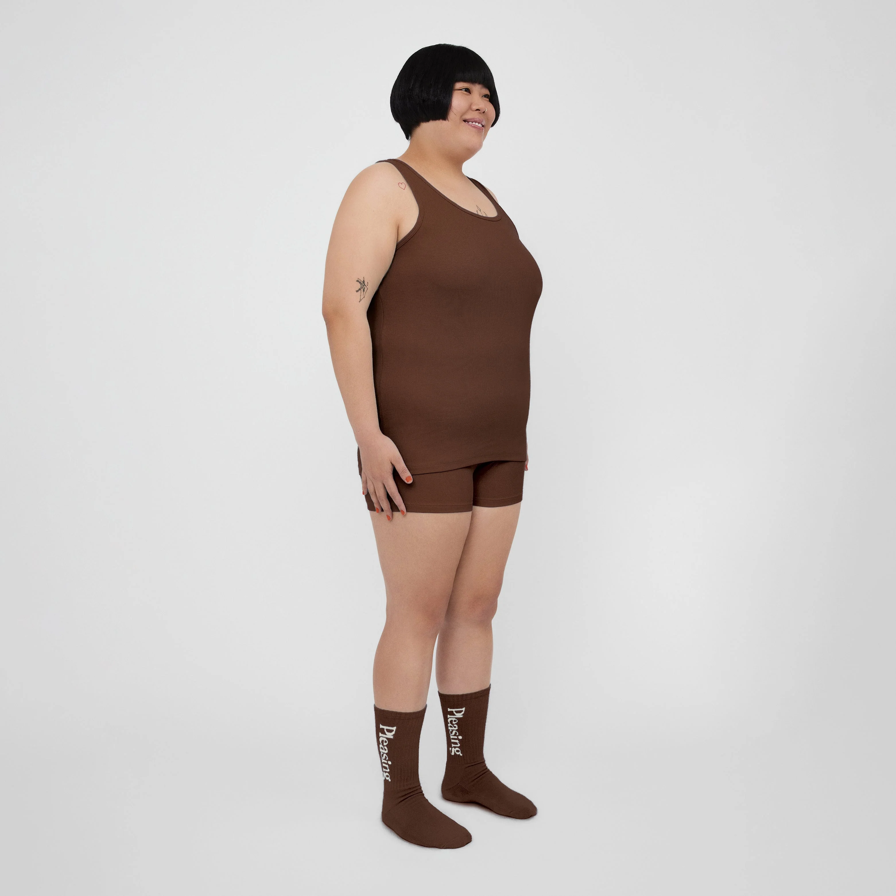 The Pleasing Ribbed Tank | Brown - Image 24