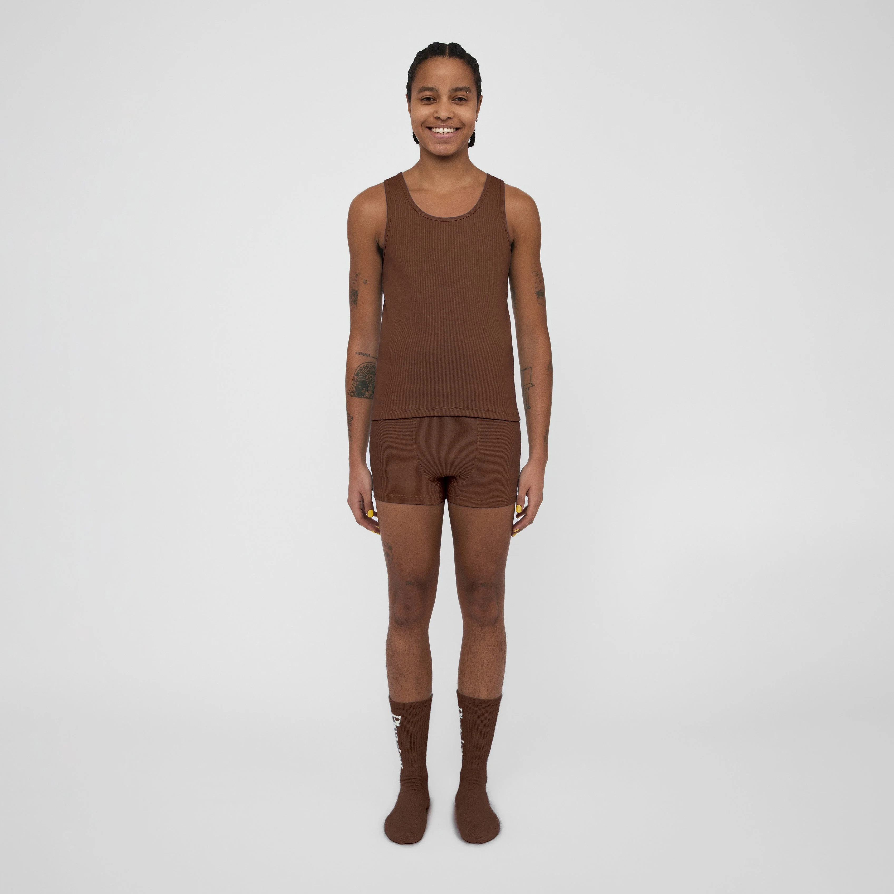 The Pleasing Ribbed Tank | Brown - Image 26