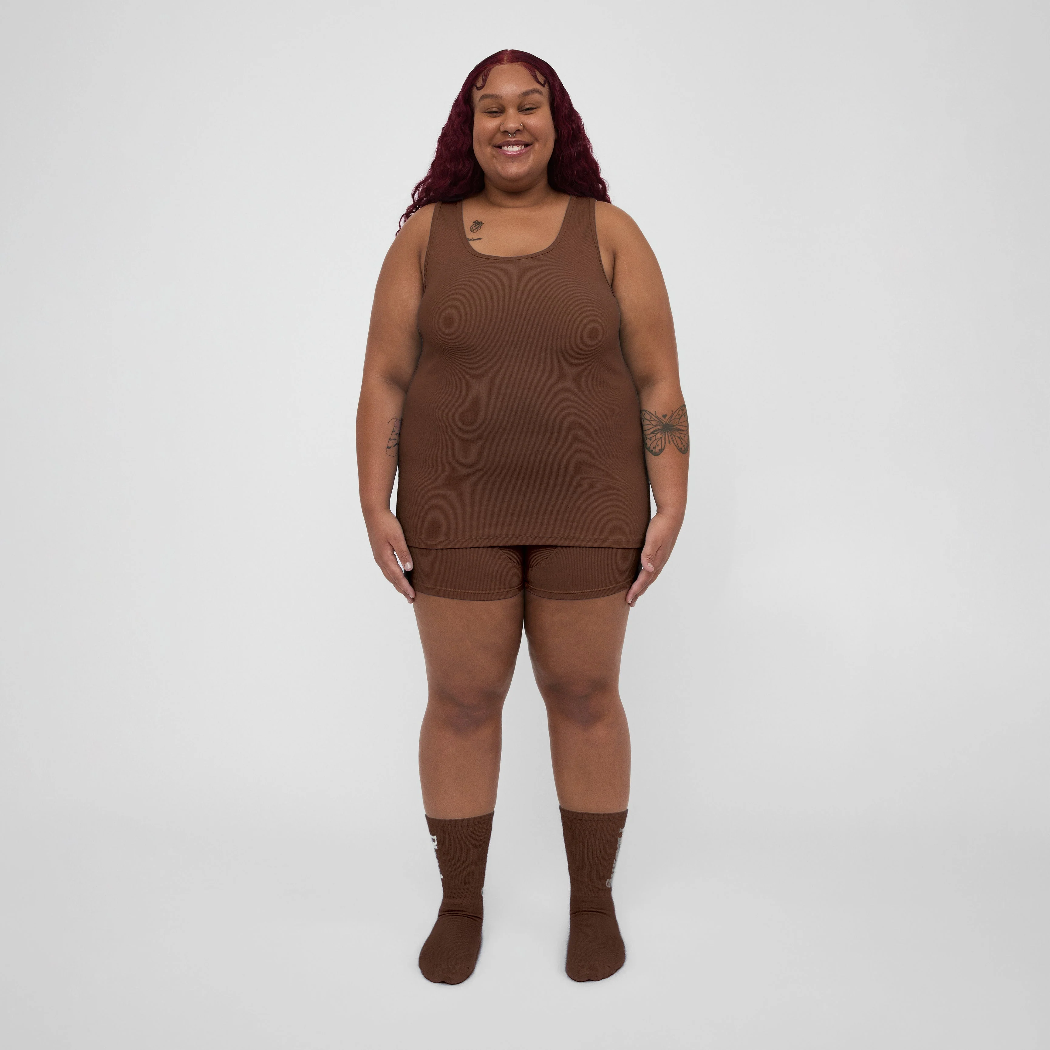 The Pleasing Ribbed Tank | Brown - Image 3