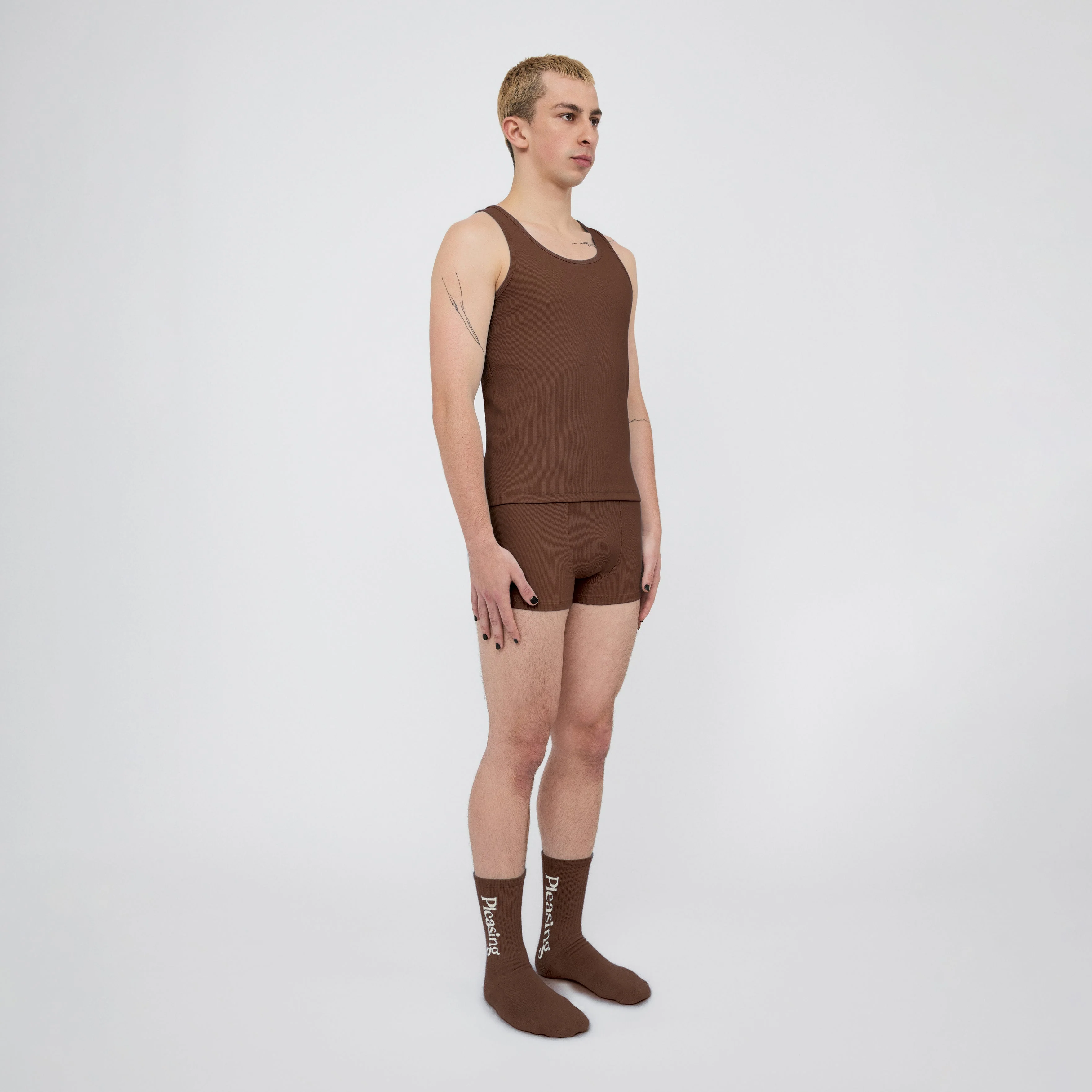 The Pleasing Ribbed Tank | Brown - Image 30