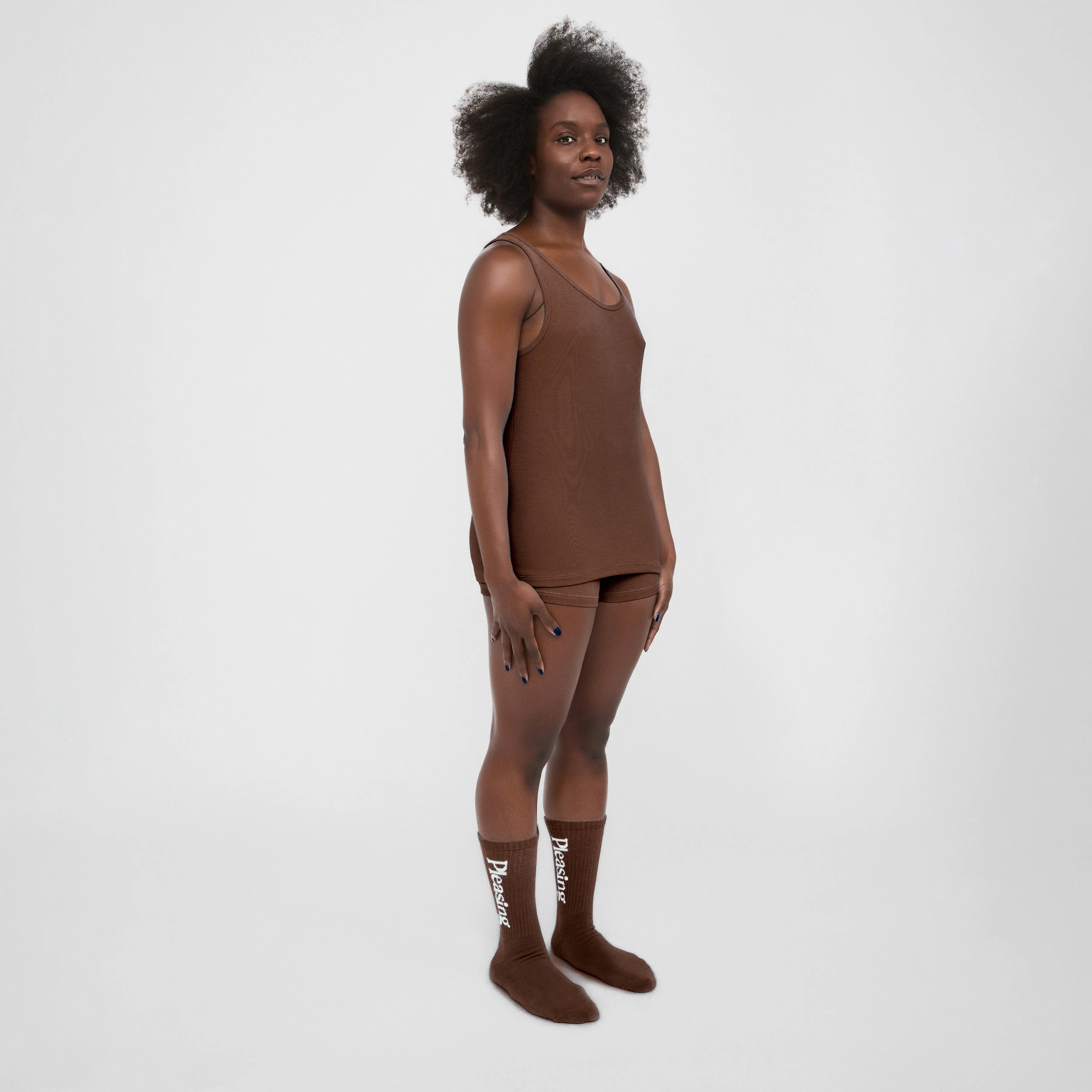 The Pleasing Ribbed Tank | Brown - Image 31