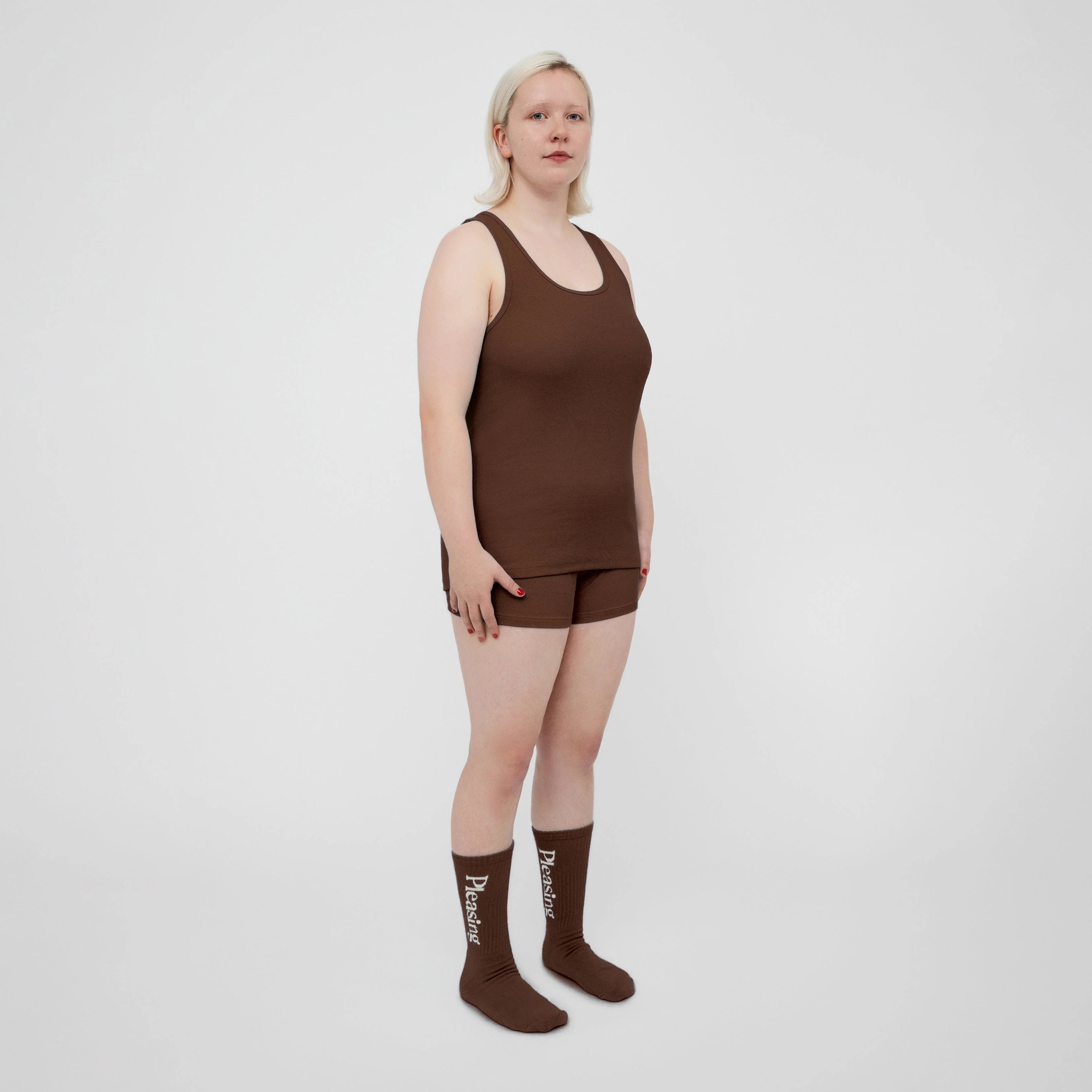 The Pleasing Ribbed Tank | Brown - Image 35