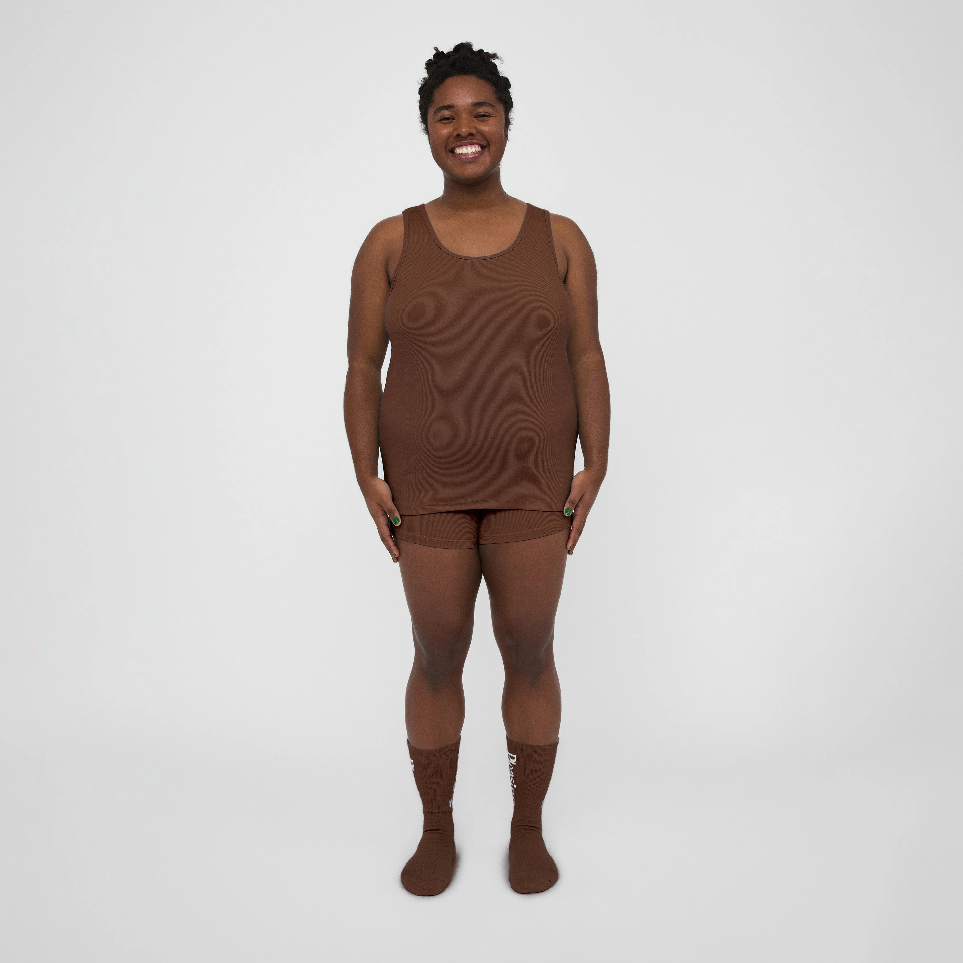 The Pleasing Ribbed Tank | Brown - Image 37