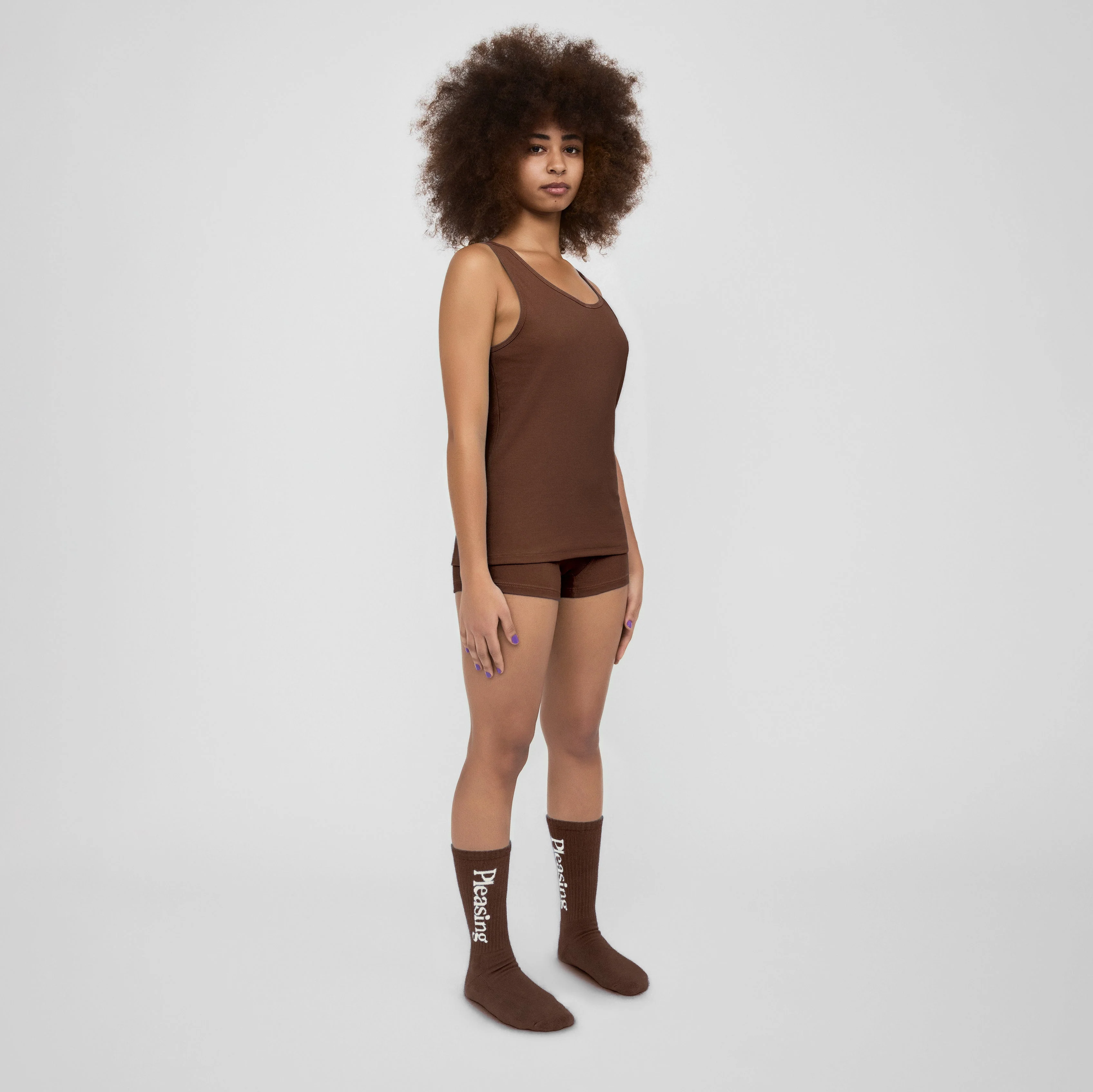 The Pleasing Ribbed Tank | Brown - Image 39