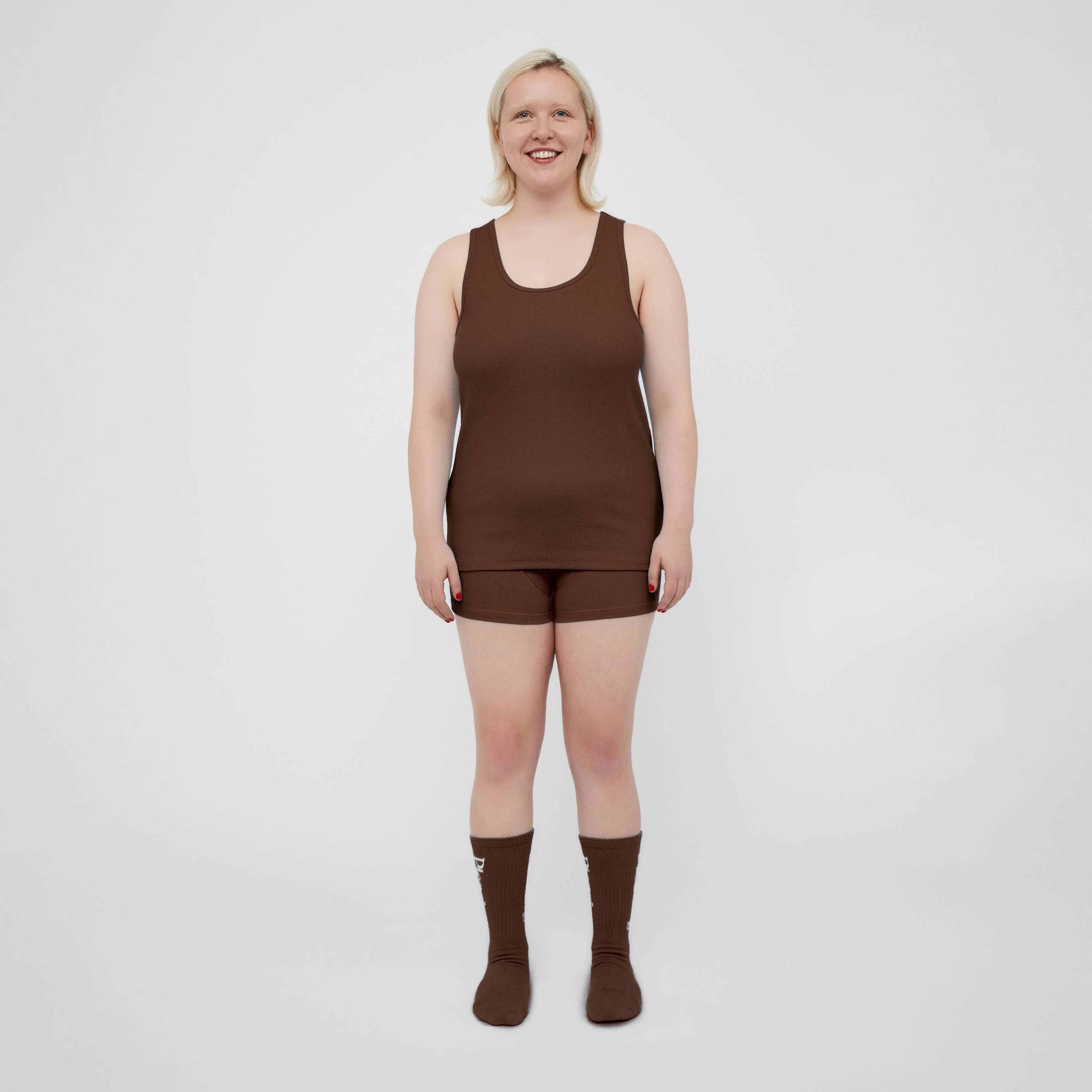 The Pleasing Ribbed Tank | Brown - Image 40