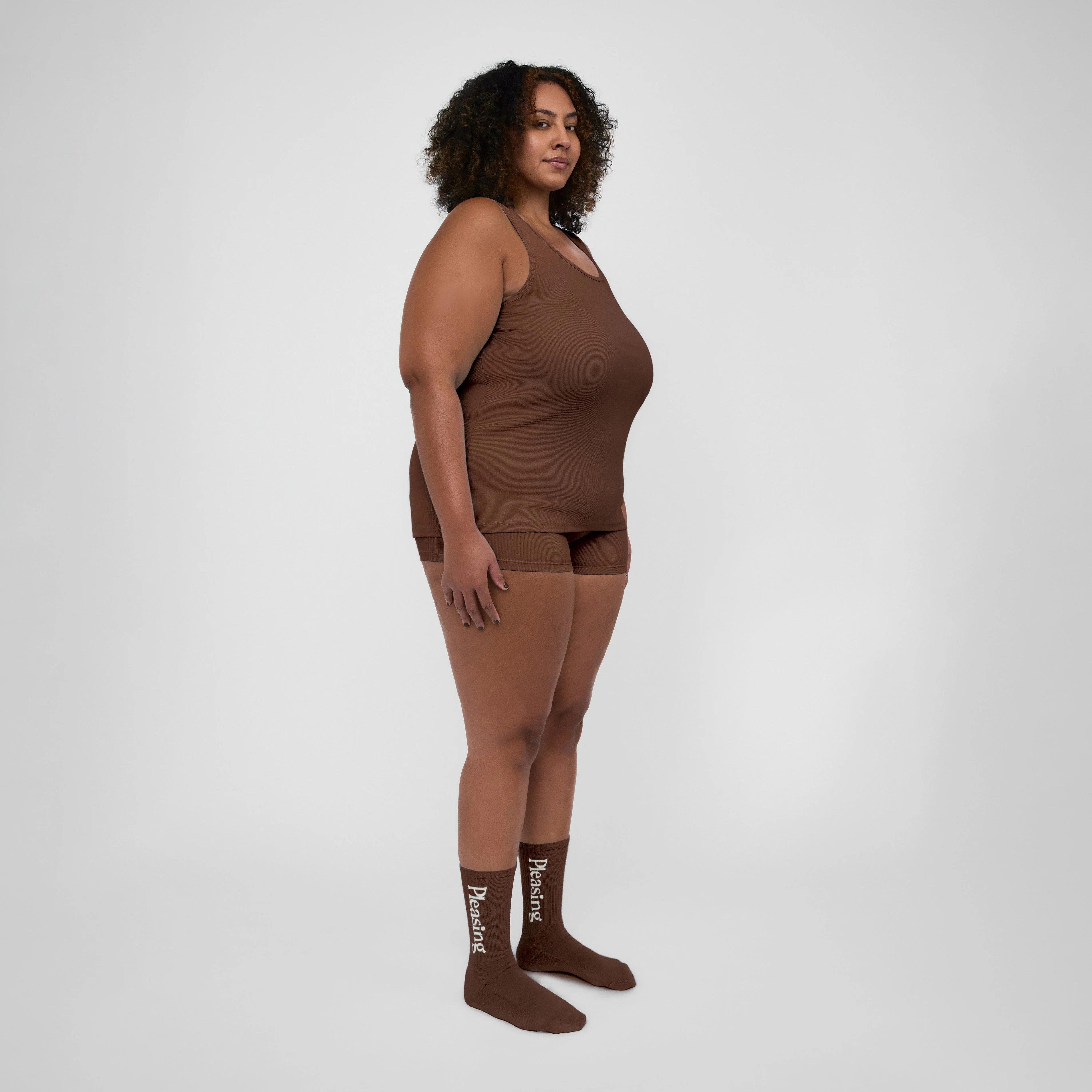 The Pleasing Ribbed Tank | Brown - Image 42