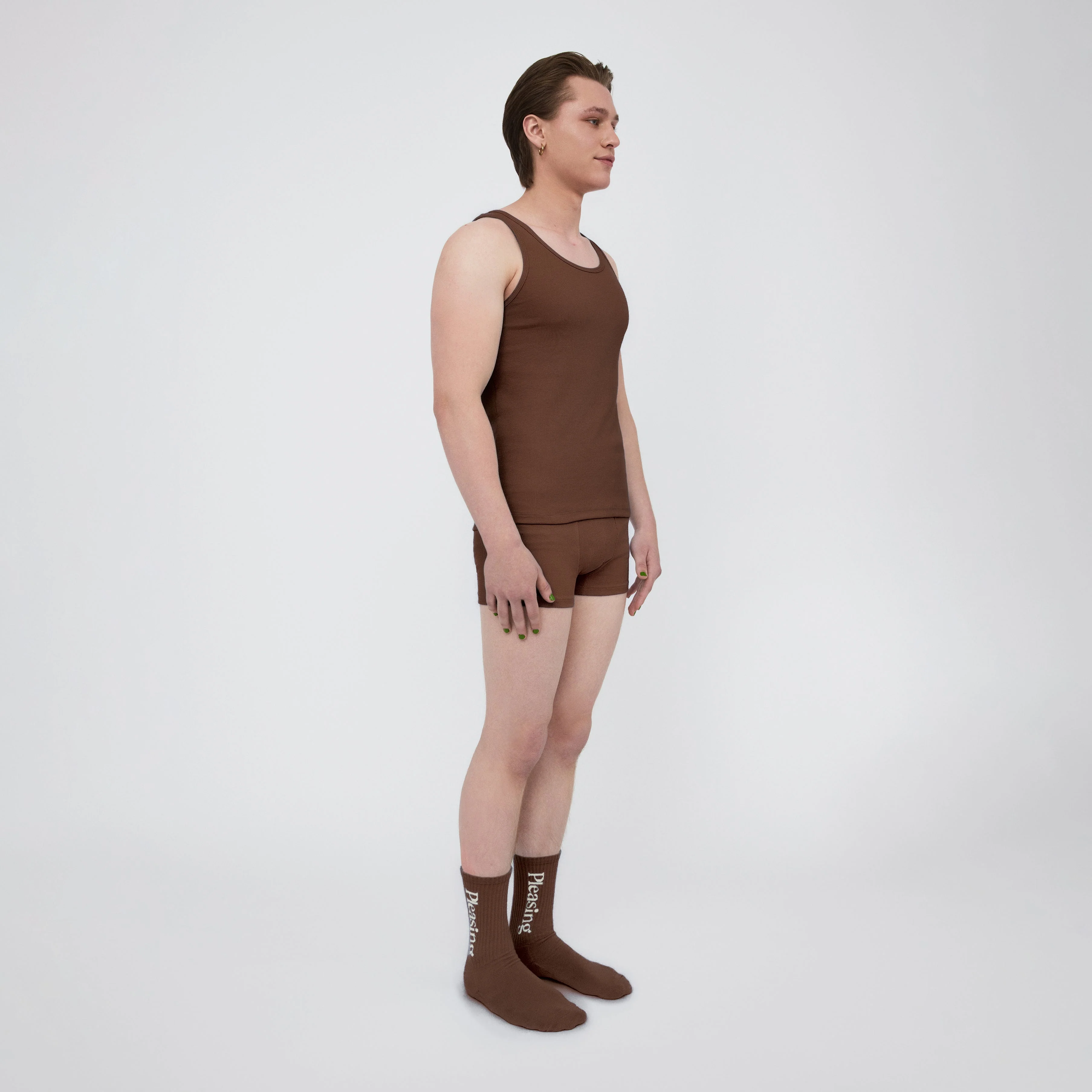 The Pleasing Ribbed Tank | Brown - Image 43