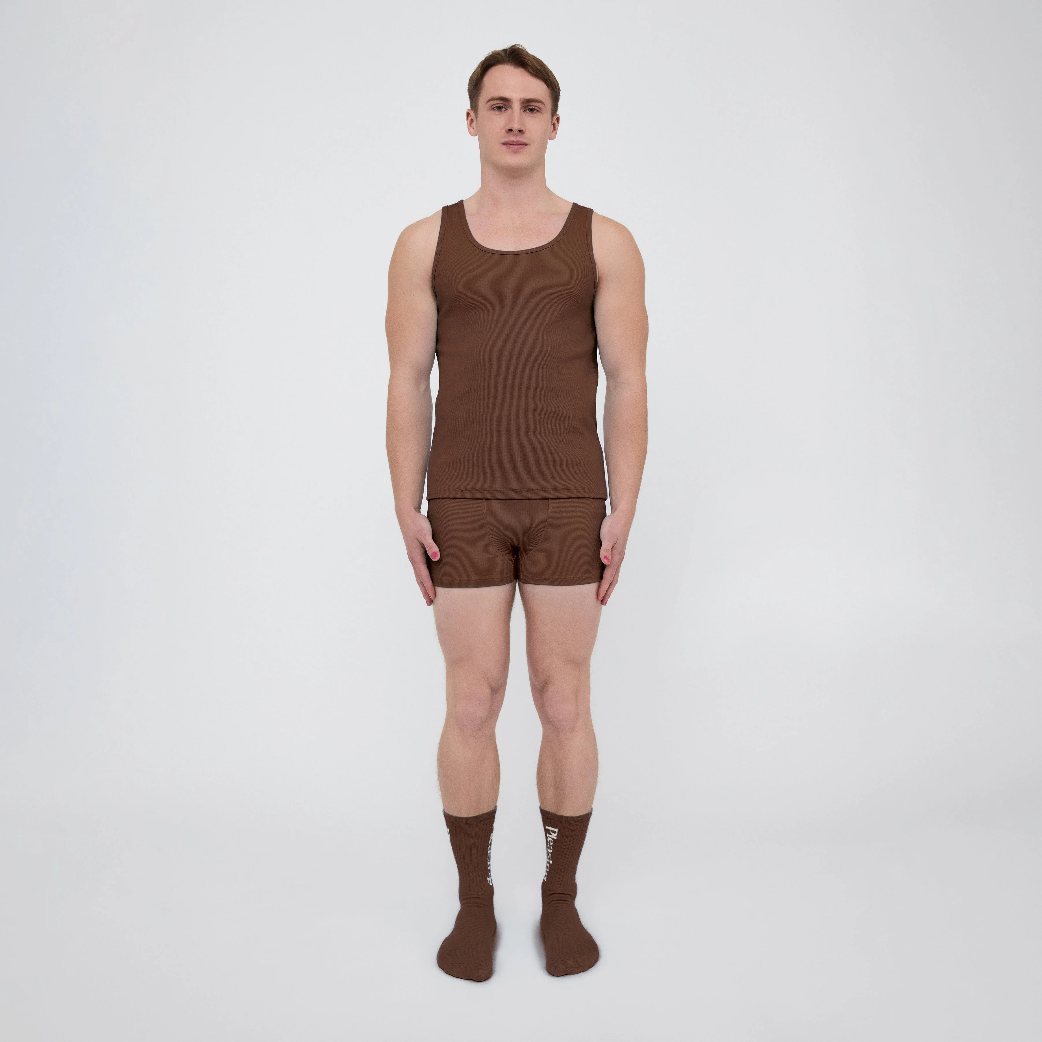The Pleasing Ribbed Tank | Brown - Image 8