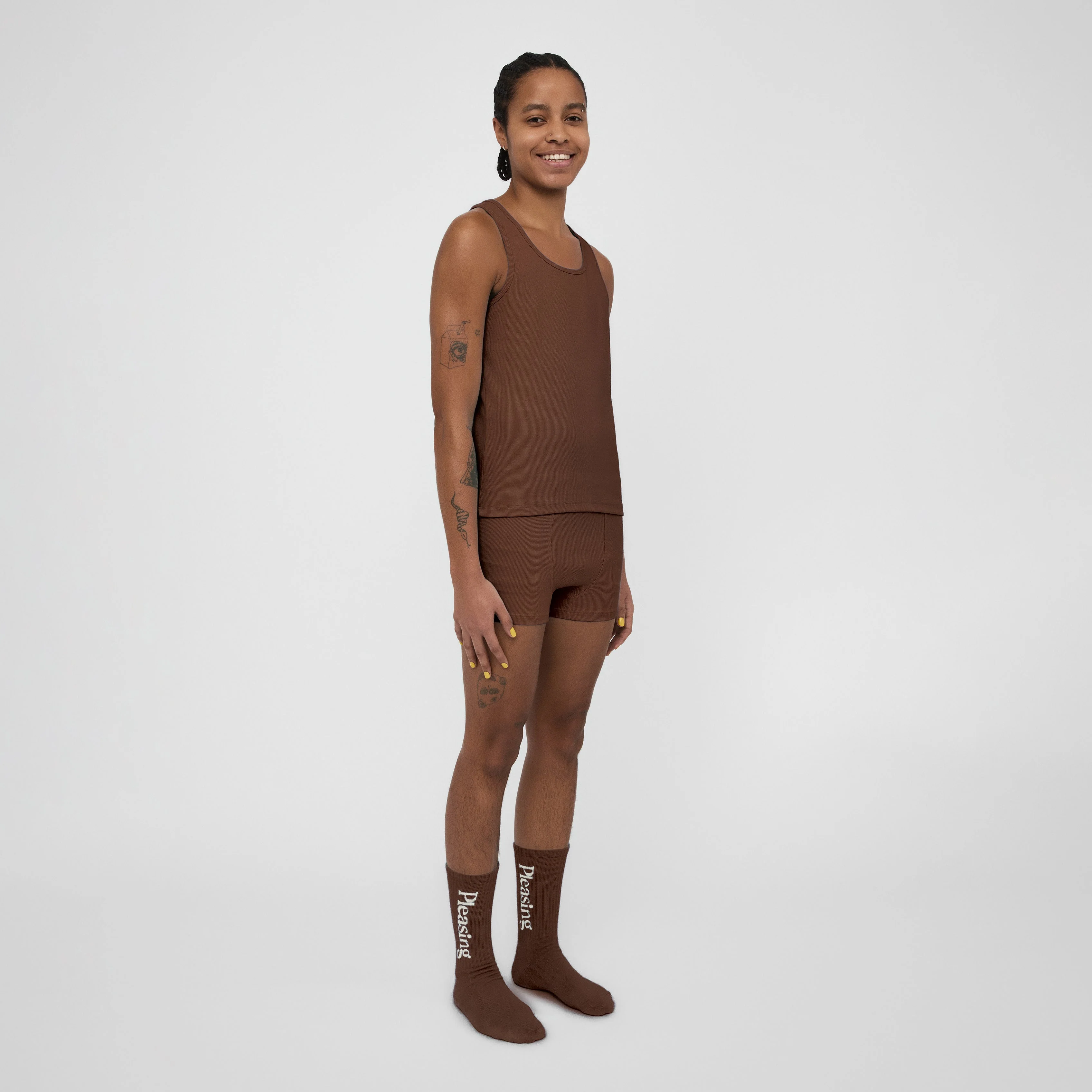 The Pleasing Ribbed Tank | Brown - Image 9