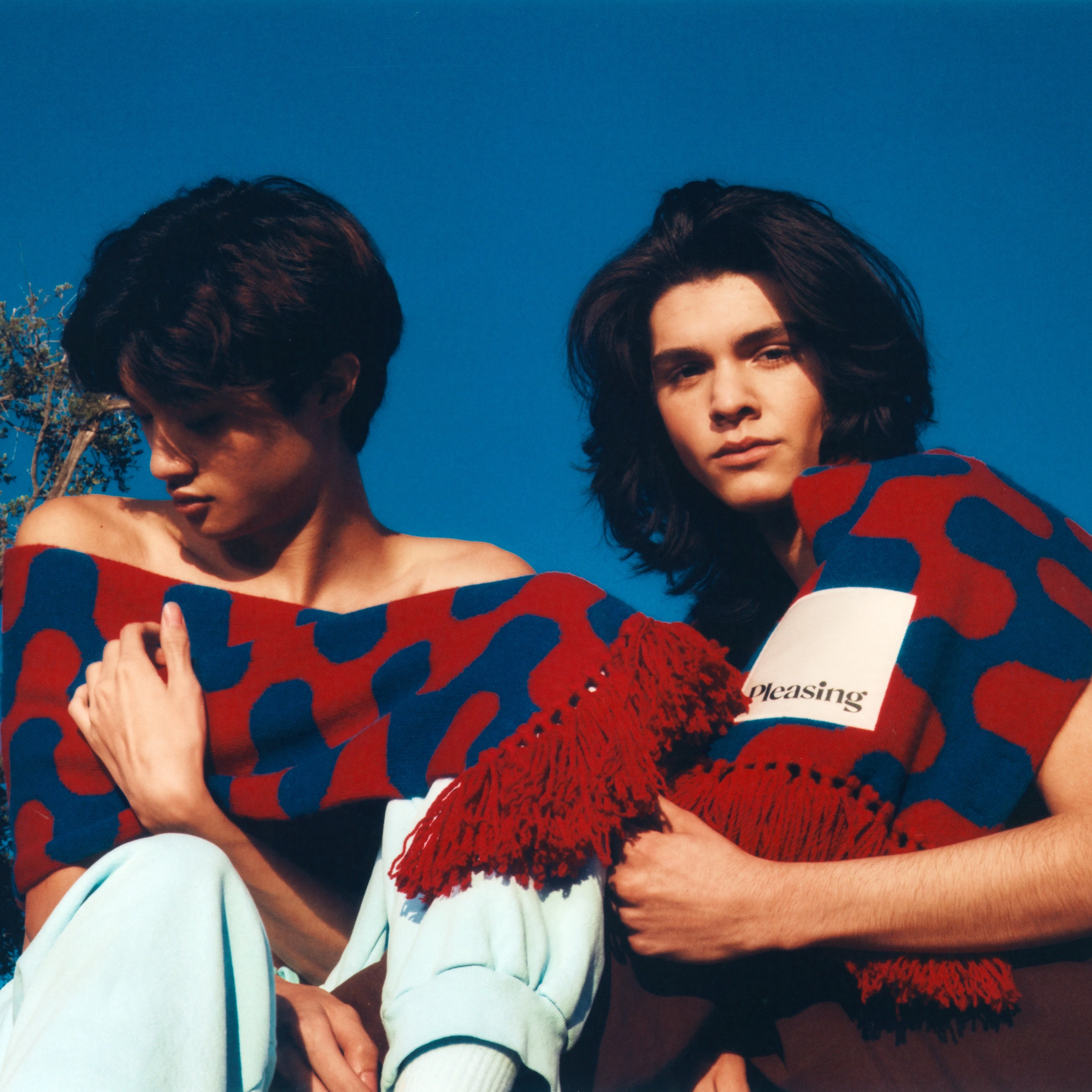 The Squiggle Knit Scarf | Blue - Image 3