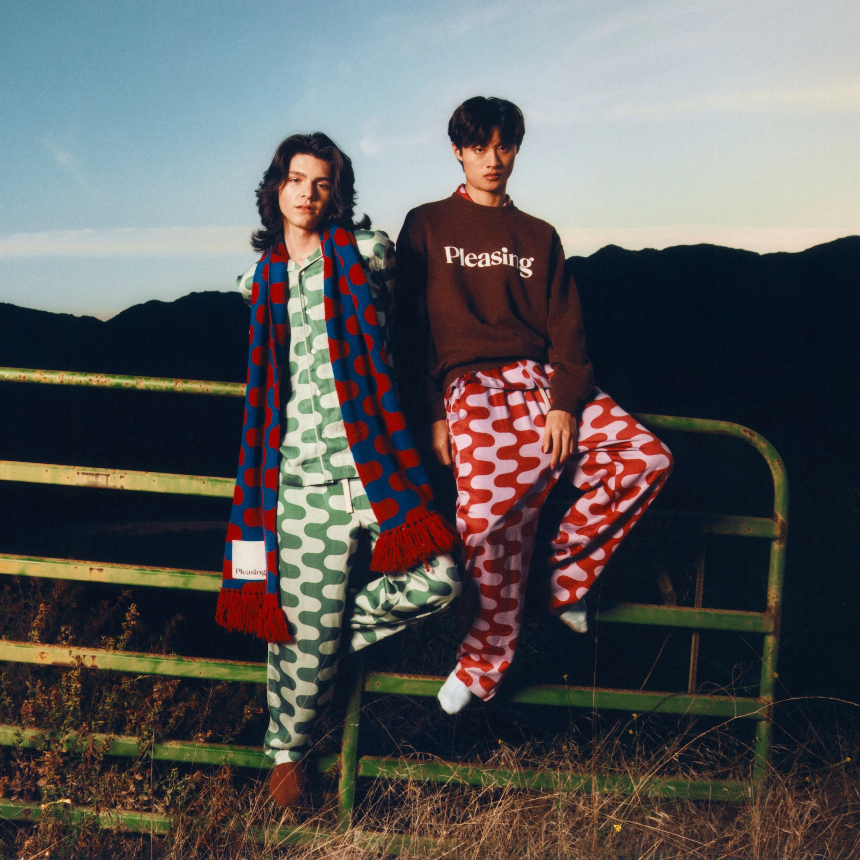 The Squiggle Knit Scarf | Blue - Image 4